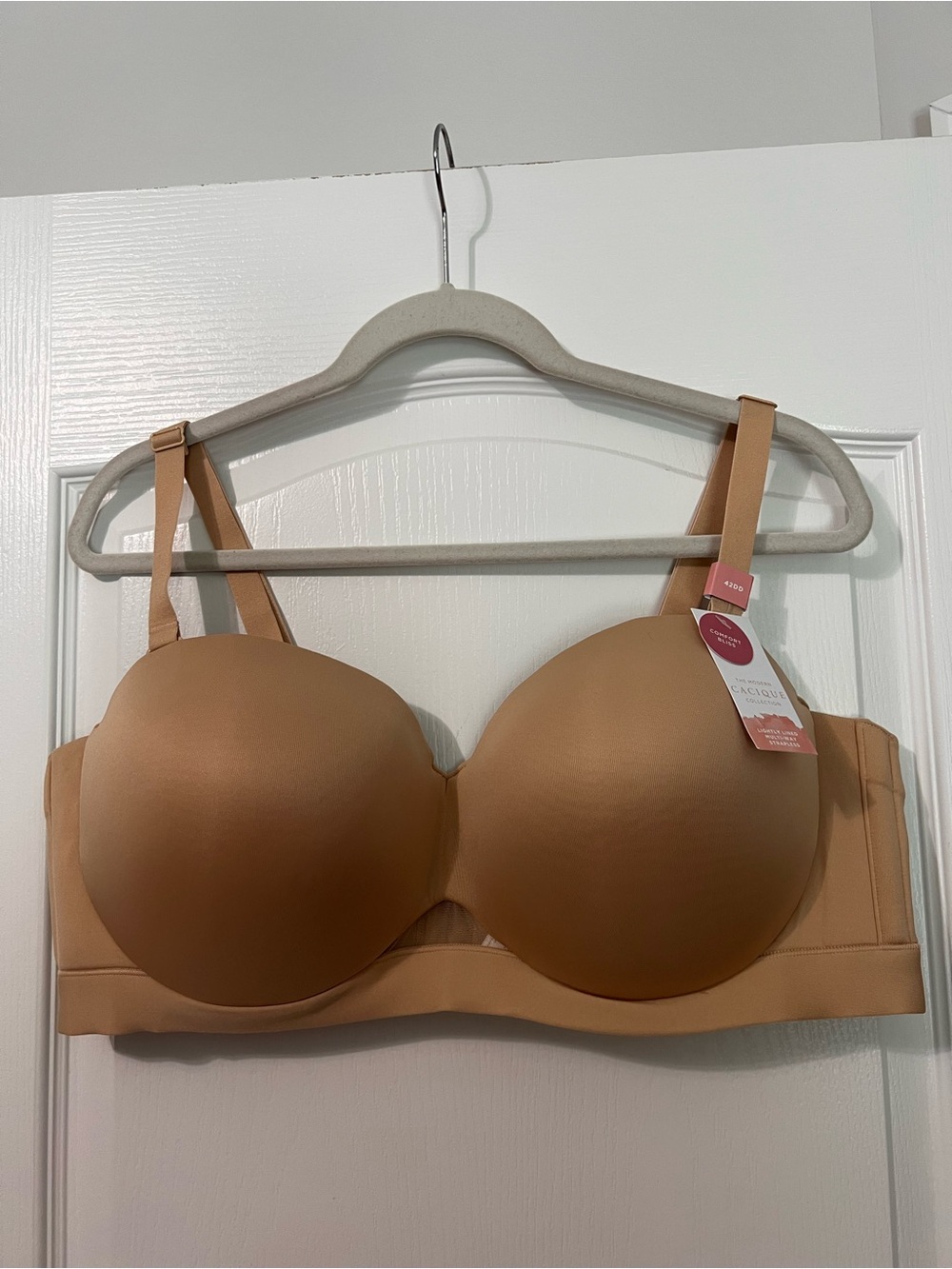 Cacique Comfort Bliss Nude Tan Lightly Lined Multi-way Strapless Bra
